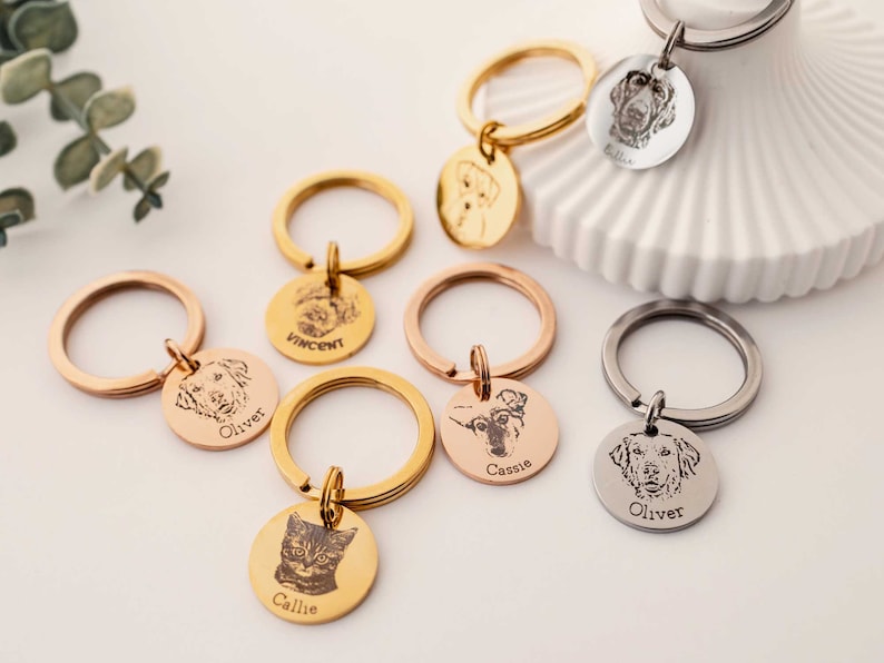 Personalisiertes Gedenkschild für Haustierhalsband mit Haustierohr und Namen, Geschenk für Tierliebhaber