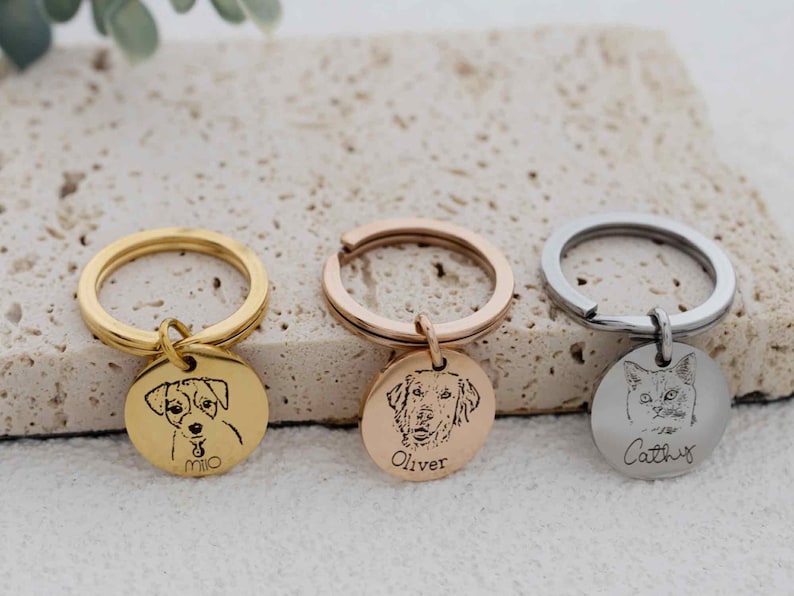 Personalisiertes Gedenkschild für Haustierhalsband mit Haustierohr und Namen, Geschenk für Tierliebhaber
