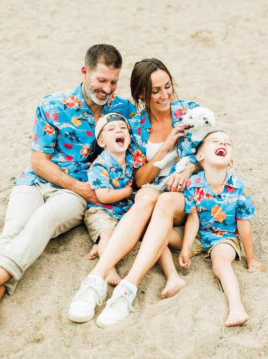 Matching Dog & Owner Hawaiian Shirts – Fun Beach Outfits, Family Matching Pet Clothes