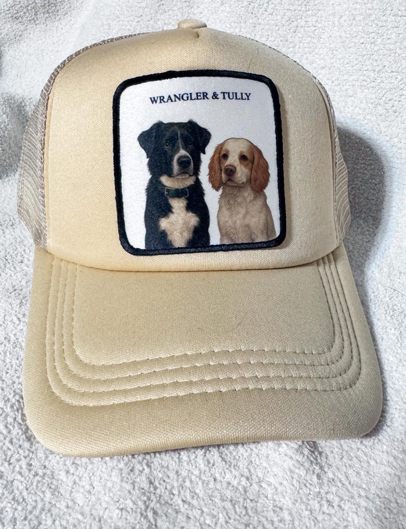 Personalized Pet Foam Trucker Hat | Foam Patch Cap with Photo & Name | Summer Beach Gift for Pet Lovers