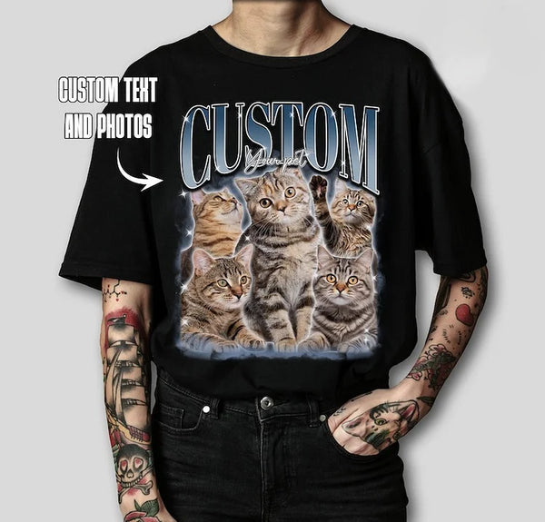 Custom Photo Vintage Tee For Pet Lovers