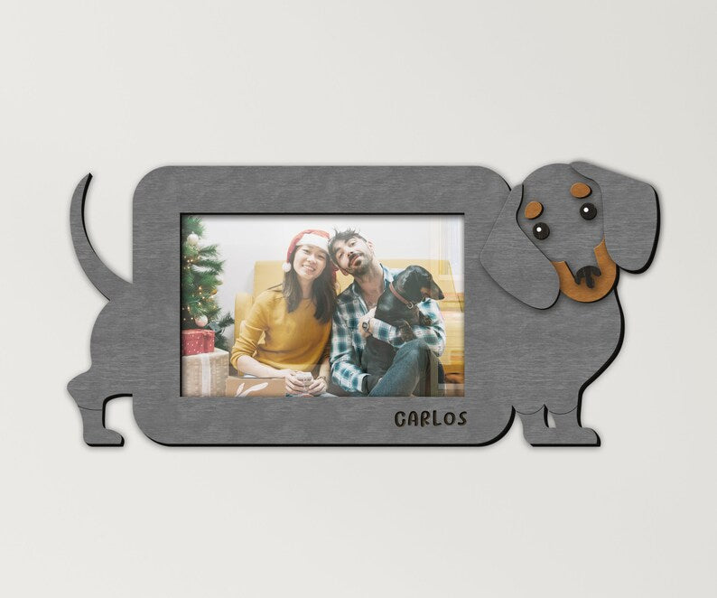 Personalized Dog Photo Frame – Custom Pet Picture Frame Gift for Dog Mom & Dad, Bespoke Puppy Present, Pet Lover Home Decor