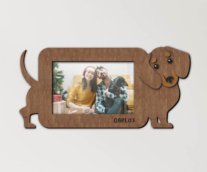 Personalized Dog Photo Frame – Custom Pet Picture Frame Gift for Dog Mom & Dad, Bespoke Puppy Present, Pet Lover Home Decor