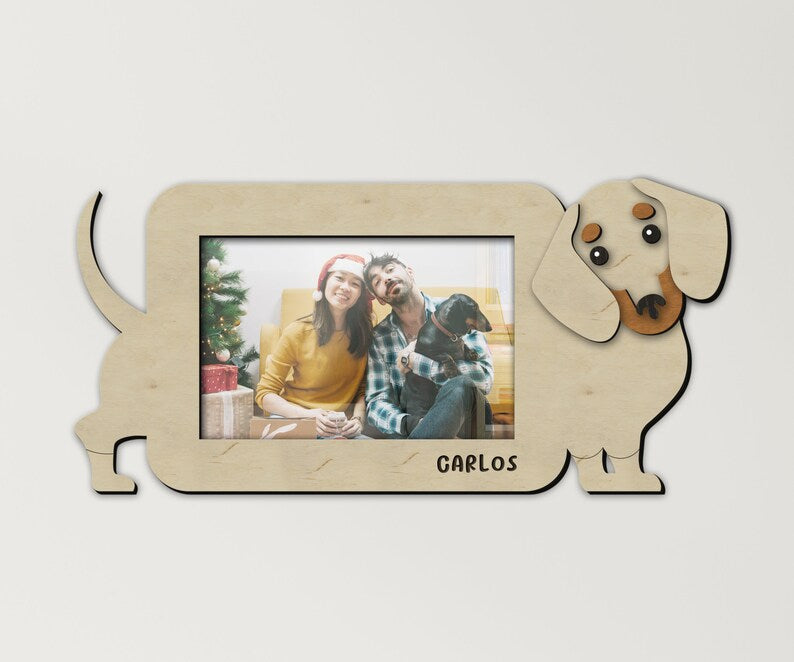 Personalized Dog Photo Frame – Custom Pet Picture Frame Gift for Dog Mom & Dad, Bespoke Puppy Present, Pet Lover Home Decor