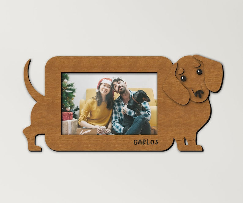 Personalized Dog Photo Frame – Custom Pet Picture Frame Gift for Dog Mom & Dad, Bespoke Puppy Present, Pet Lover Home Decor