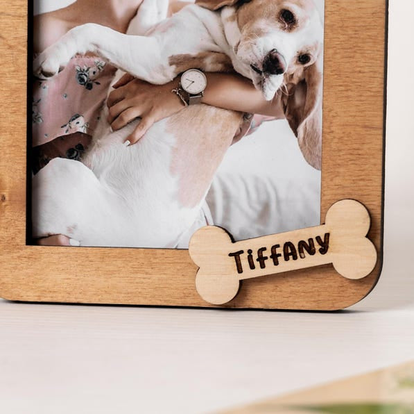 Personalized Dog Photo Frame – Custom Pet Picture Frame Gift for Dog Mom & Dad, Bespoke Puppy Present, Pet Lover Home Decor