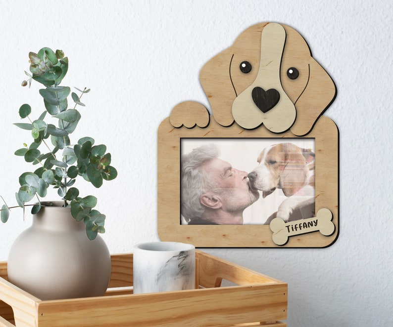 Personalized Dog Photo Frame – Custom Pet Picture Frame Gift for Dog Mom & Dad, Bespoke Puppy Present, Pet Lover Home Decor