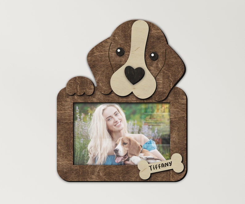 Personalized Dog Photo Frame – Custom Pet Picture Frame Gift for Dog Mom & Dad, Bespoke Puppy Present, Pet Lover Home Decor