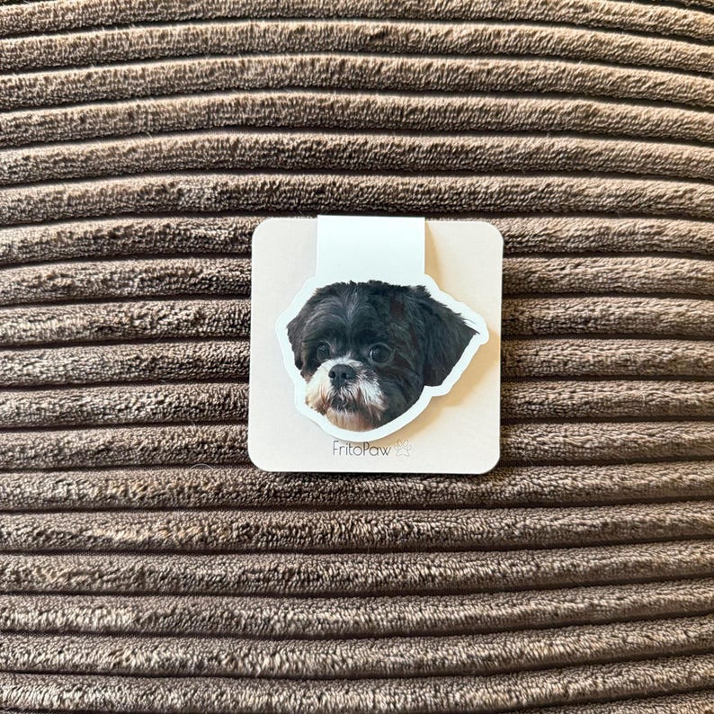 Custom Pet Portrait Magnetic Bookmark – Personalized Back To School Gift for Dog & Cat Lovers
