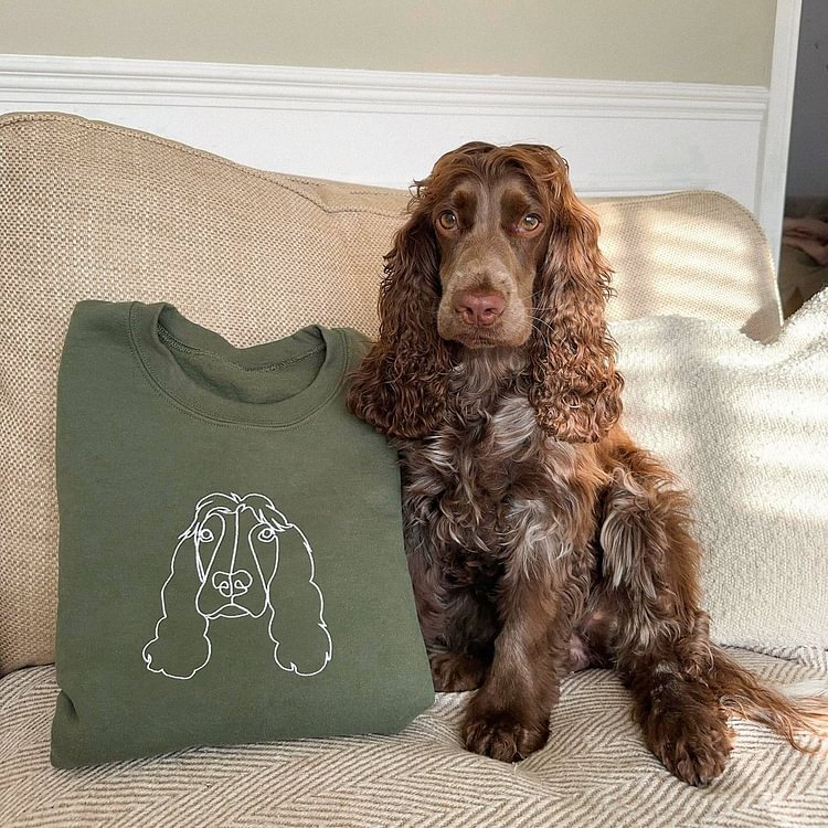 Sudadera con capucha bordada personalizada con retrato de mascota, regalo para dueños de perros y amantes de los gatos.