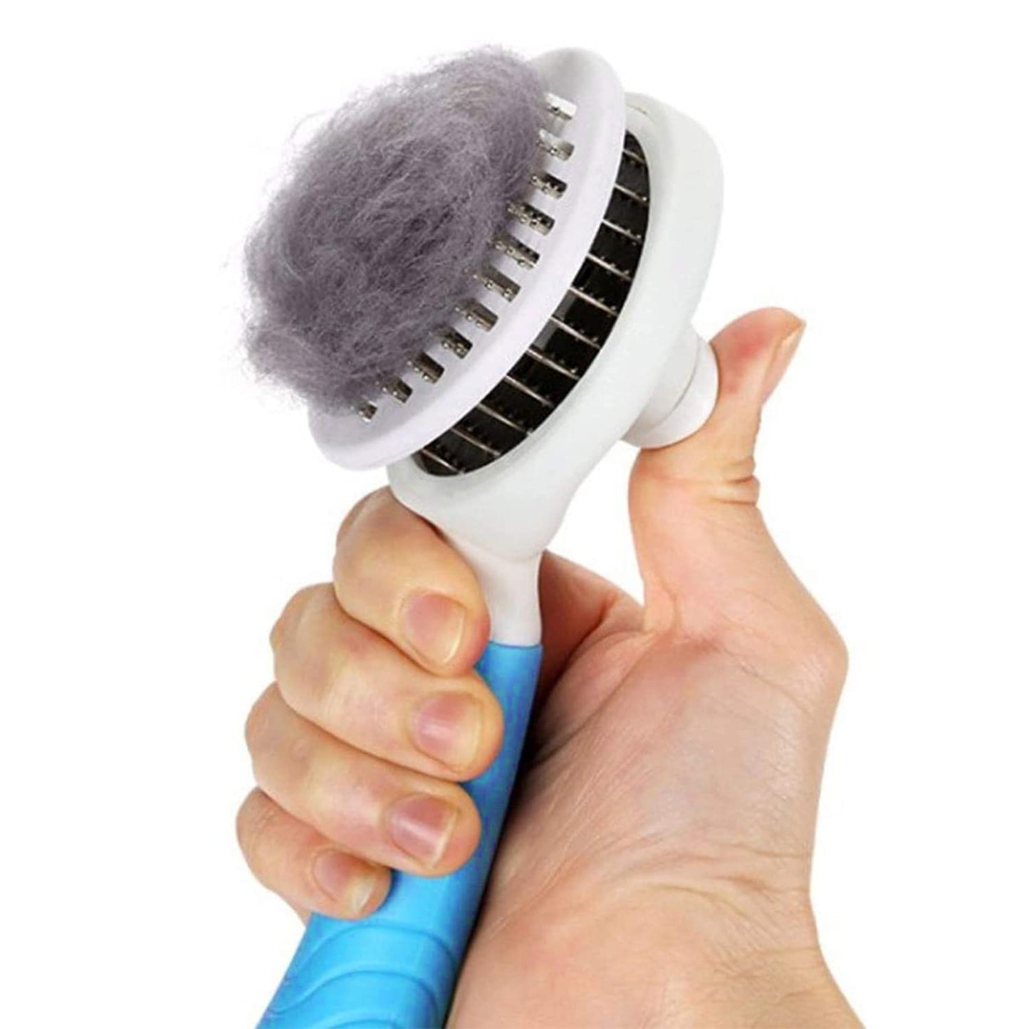 Self-Cleaning Slicker Brush for Cats & Dogs – Easy Grooming Tool for Shedding, Undercoat & All Hair Types