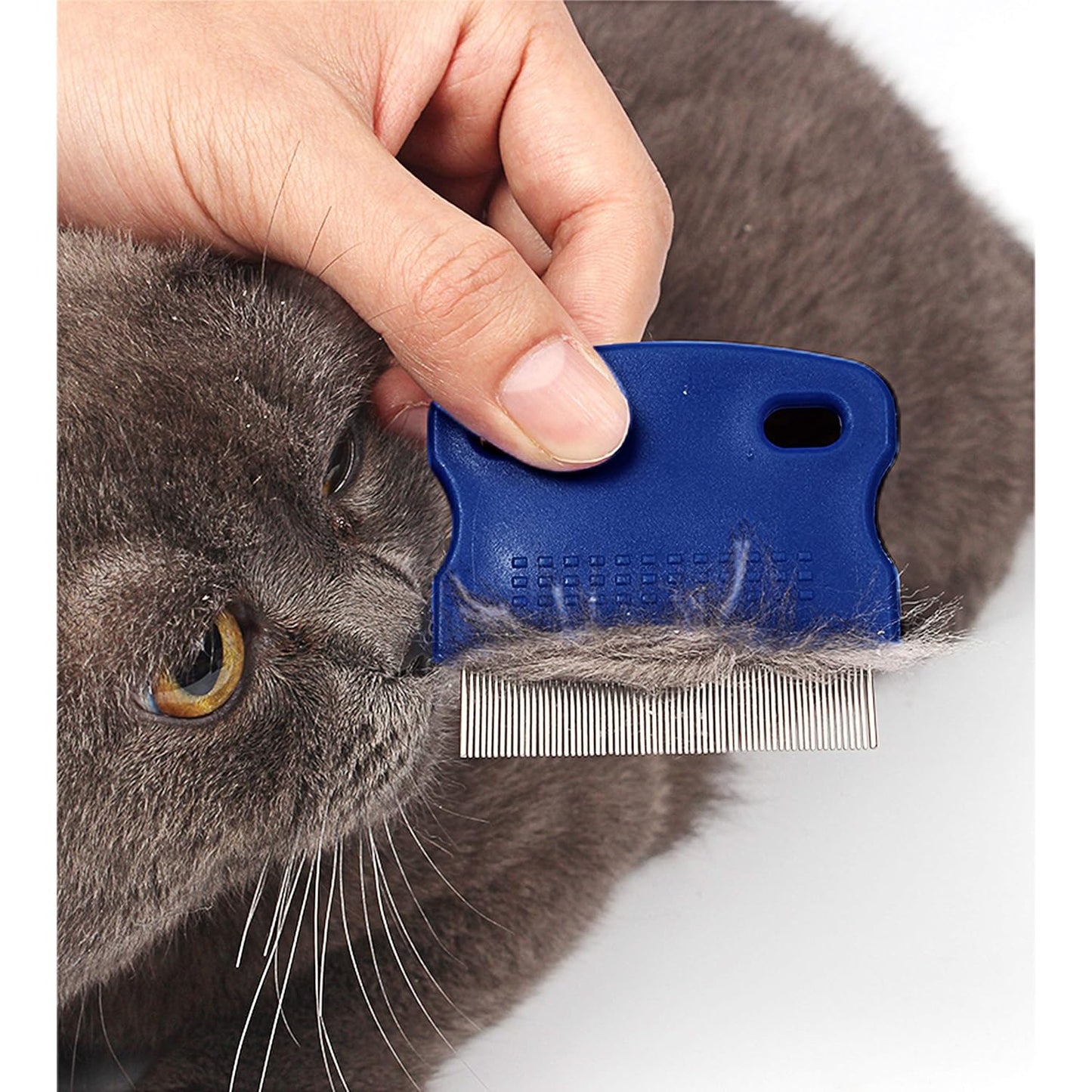 Flea Comb 4Pcs with High Strength Teeth Pet Tear Stain Remover Combs, Pet Dog Cat Grooming Comb Set Effective Float Hair Remover