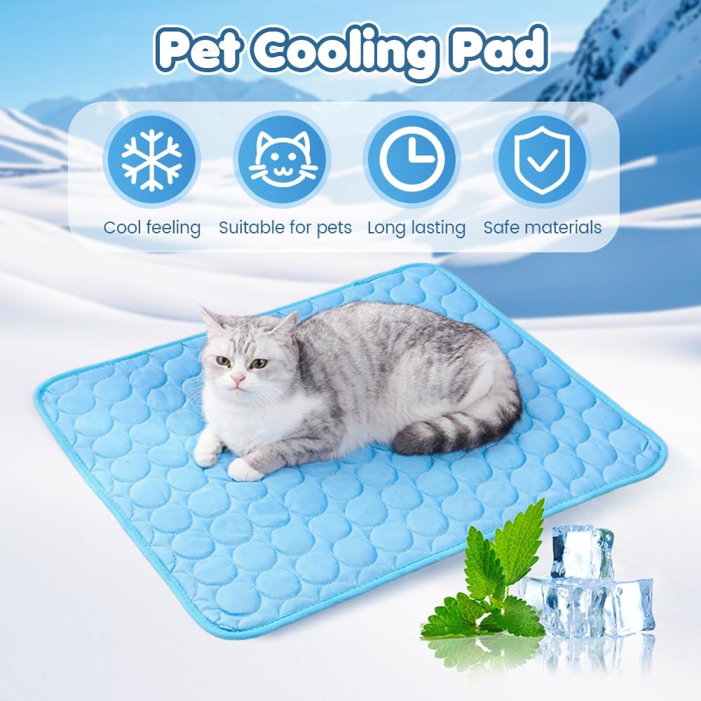 Breathable Cooling Mat for Dogs & Cats – Soft Summer Pet Pad, Washable & Foldable