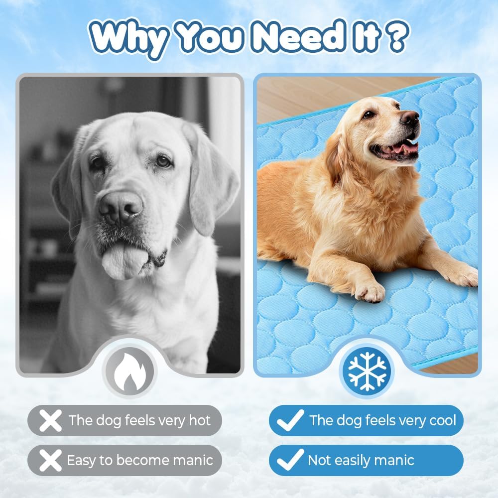 Breathable Cooling Mat for Dogs & Cats – Soft Summer Pet Pad, Washable & Foldable
