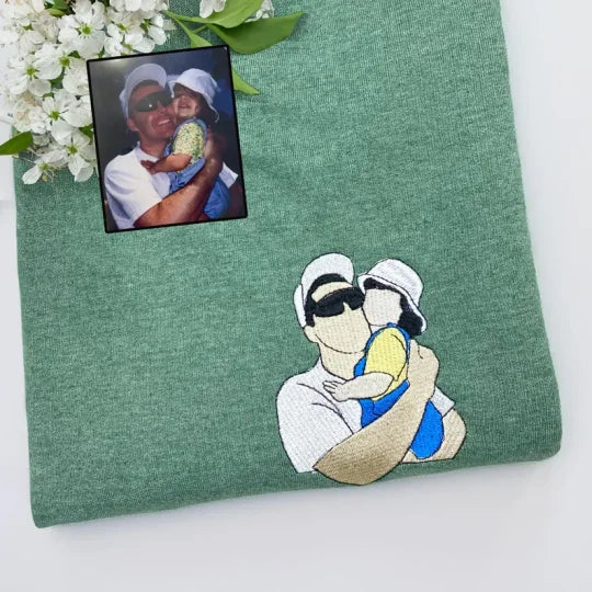 Benutzerdefinierter bestickter Papa-Sweatshirt-Hoodie mit Kindernamen und voraussichtlichem Datum zum Vatertag