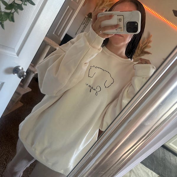 Sudadera personalizada con bordado de cara y nombre de mascota, foto de perro y gato, regalo para amantes de las mascotas