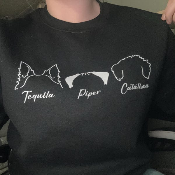 Sudadera personalizada con bordado de cara y nombre de mascota, foto de perro y gato, regalo para amantes de las mascotas