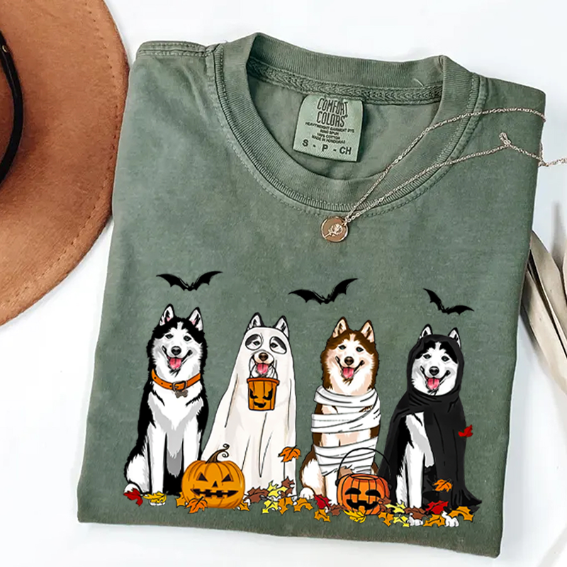 Sweat à capuche Halloween Husky Ghost Dogs, cadeau unique pour les amoureux des animaux