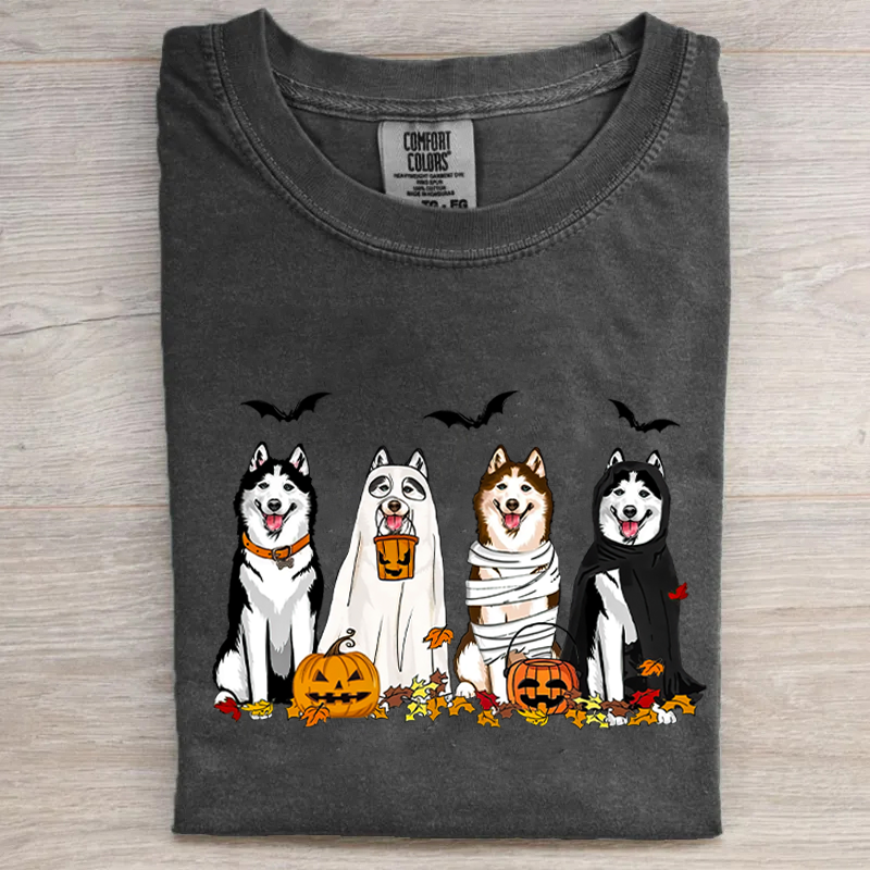 Sweat à capuche Halloween Husky Ghost Dogs, cadeau unique pour les amoureux des animaux