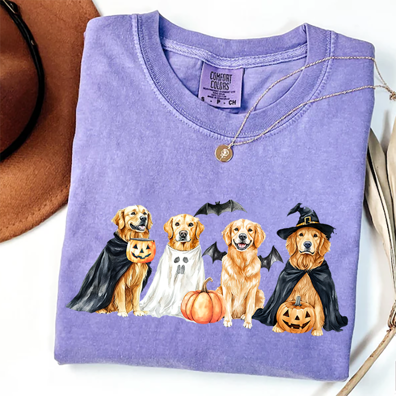 Sweat-shirt Golden Retriever d'Halloween, sweat à capuche saison effrayante, cadeau unique pour les amoureux des animaux