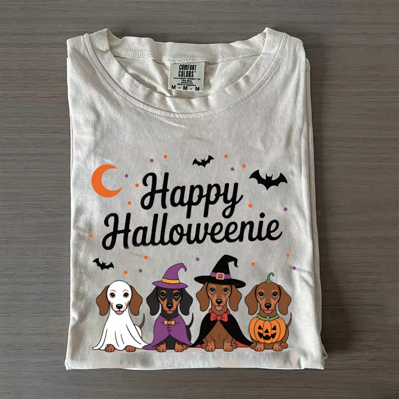 Sweat-shirt teckel Happy Halloweenie, sweat à capuche saison effrayante, cadeau unique pour les amoureux des animaux