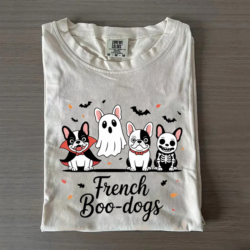 Sweat-shirt d'Halloween bouledogue français d'automne, sweat à capuche de saison effrayante, cadeau unique pour les amoureux des animaux