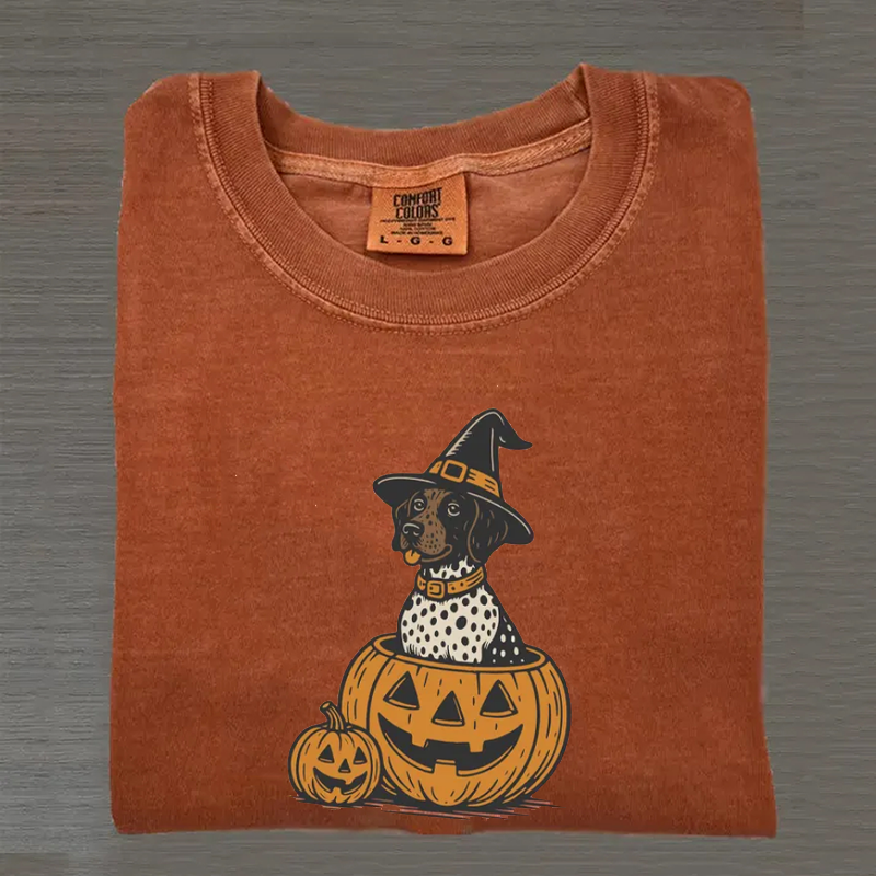 Sweat-shirt d'Halloween à motif de Braque à poil court, sweat à capuche de saison effrayante, cadeau unique pour les amoureux des animaux