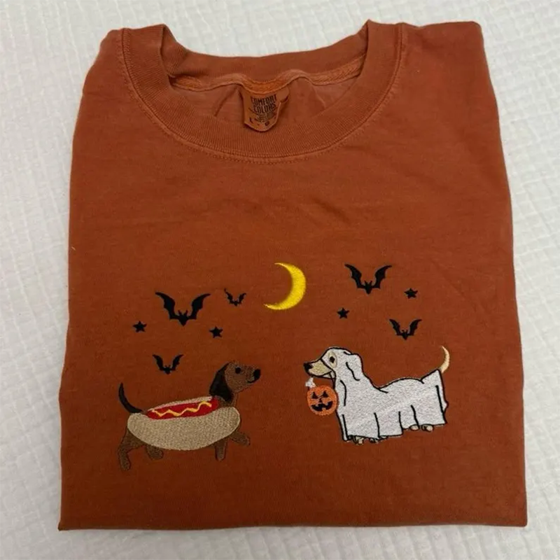 Sweat-shirt teckel Halloween, sweat à capuche saison effrayante, cadeau unique pour les amoureux des animaux