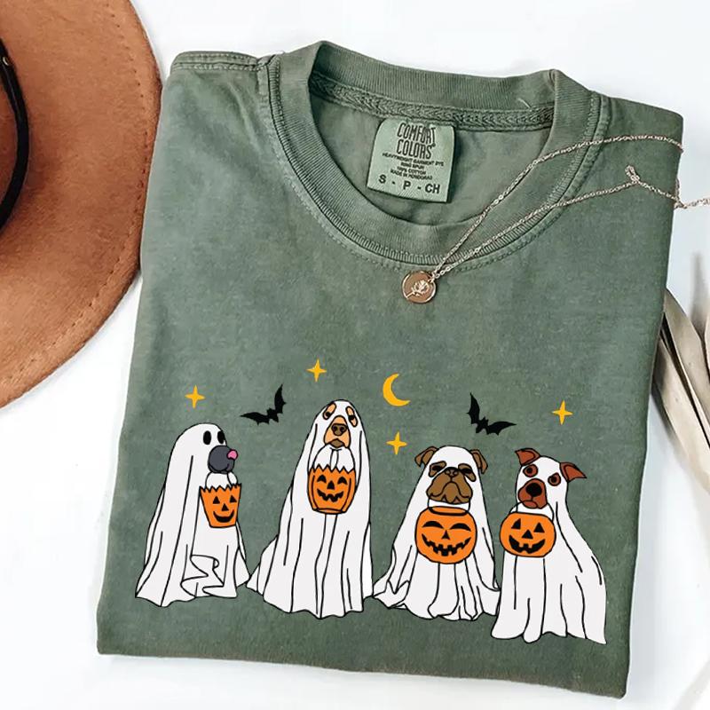 Sweat à capuche Halloween mignon avec motif de chien fantôme, cadeau d'Halloween pour les amoureux des animaux