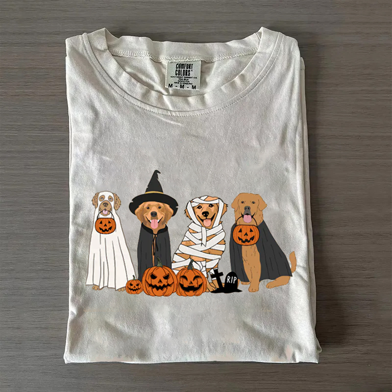 Sweat à capuche d'Halloween motif Golden Retriever, motif fantôme, cadeau d'Halloween pour les amoureux des animaux