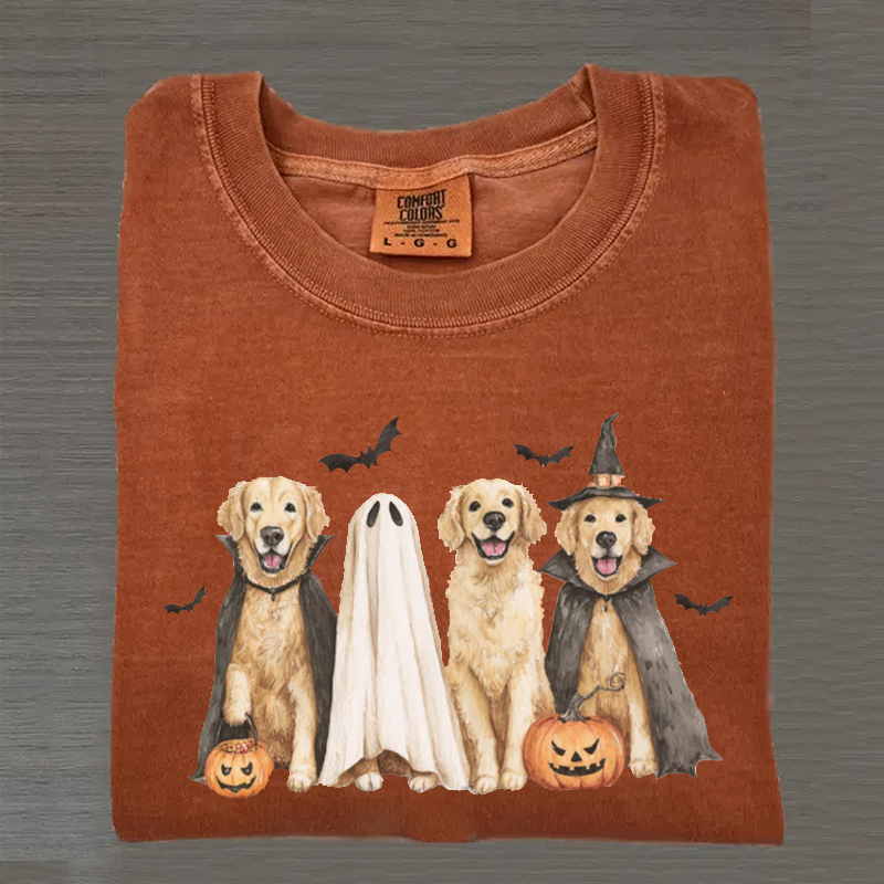 Sweat-shirt d'Halloween Golden Retriever, sweat à capuche saison effrayante, cadeau d'Halloween pour les amoureux des chiens
