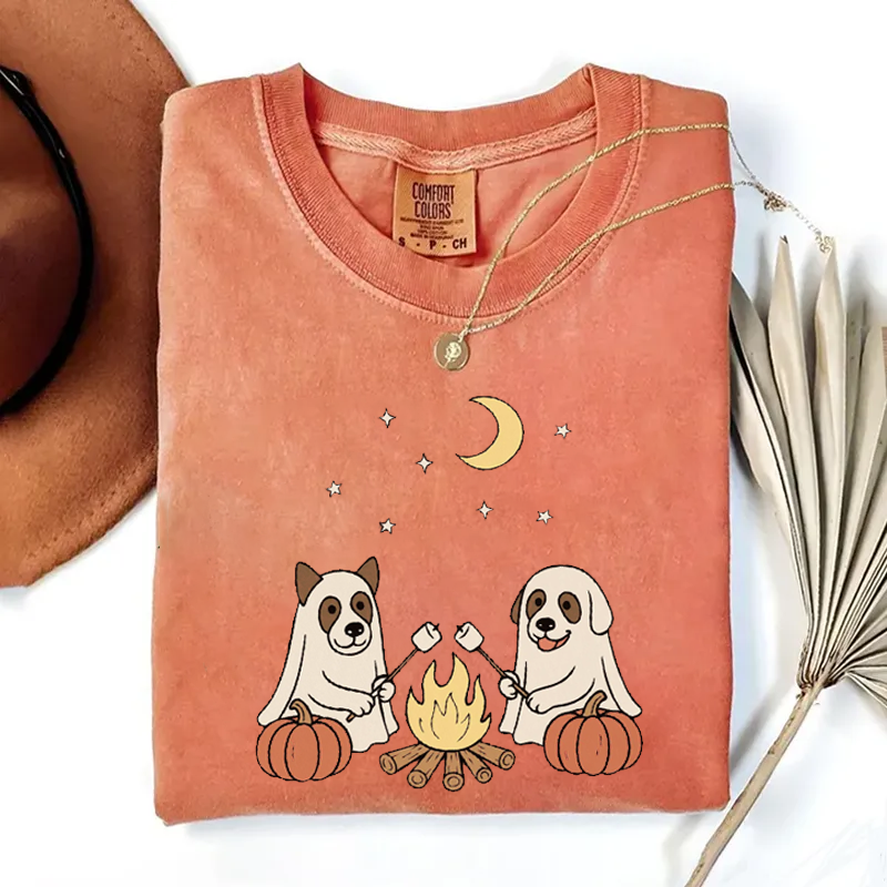 Sweat à capuche Halloween Fire Dog, cadeau d'Halloween pour les amoureux des animaux