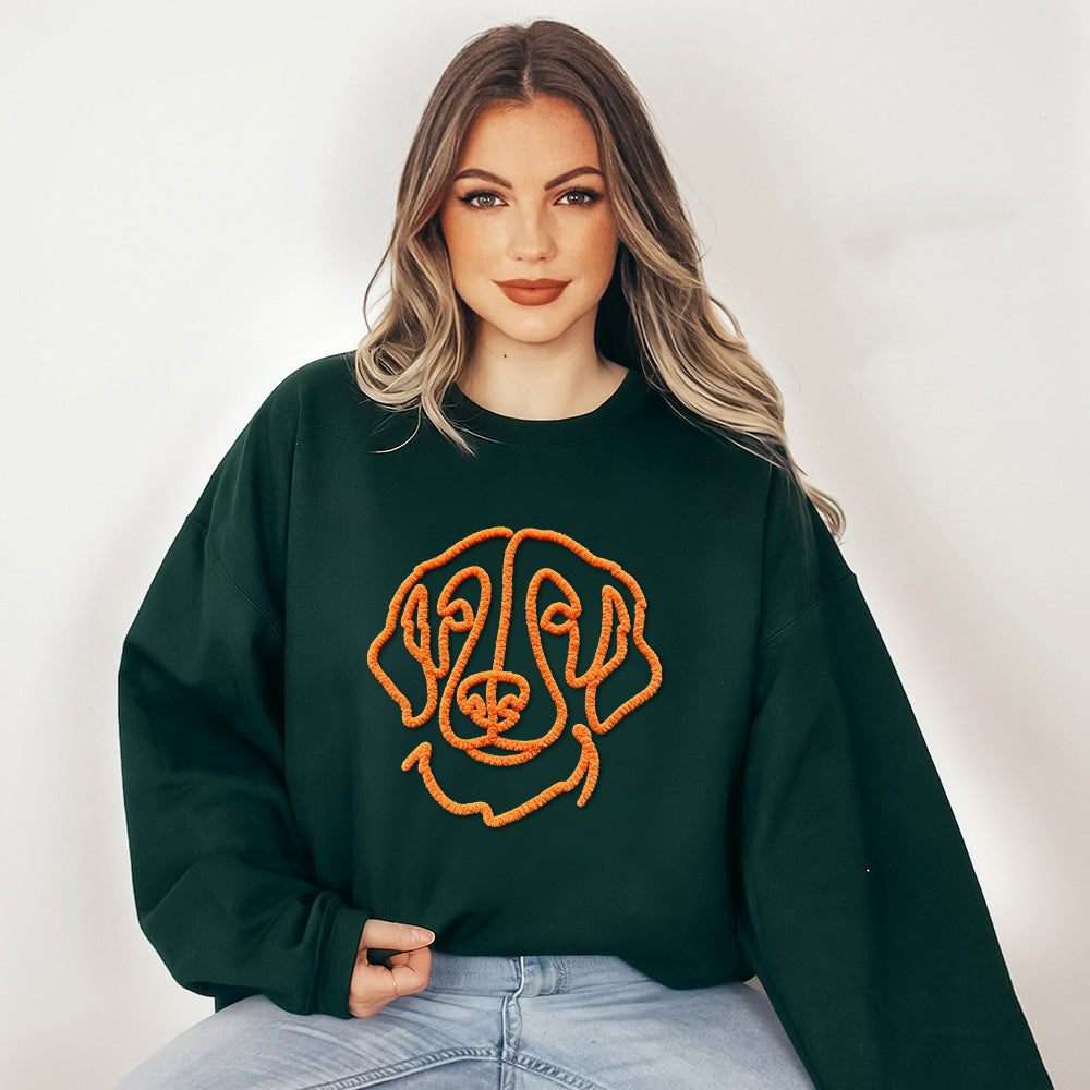 Sweat-shirt brodé personnalisé avec le visage et le nom de votre chien, cadeau souvenir pour les amoureux des animaux