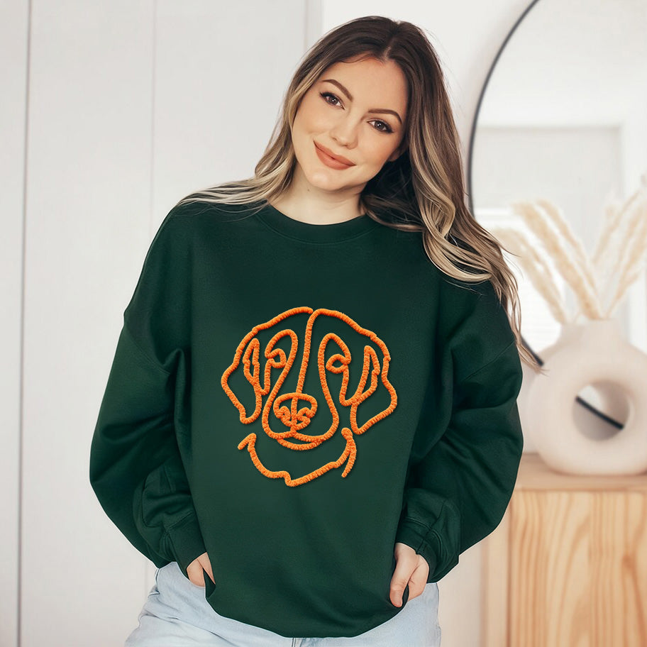 Sweat-shirt brodé personnalisé avec le visage et le nom de votre chien, cadeau souvenir pour les amoureux des animaux