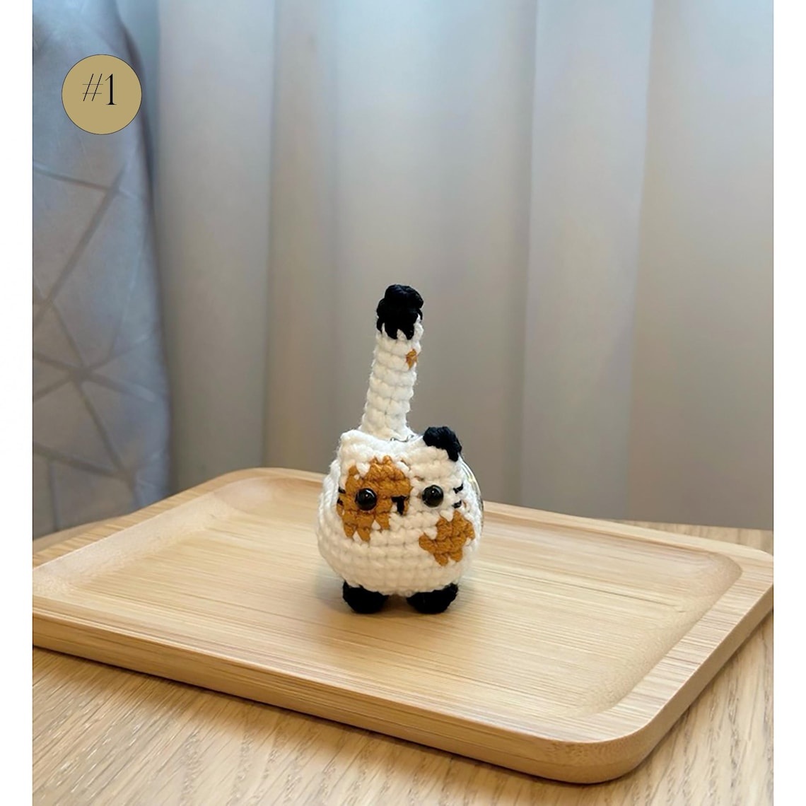 Custom Handmade Crochet Cat Keychain – Perfect Gift for Cat Lovers