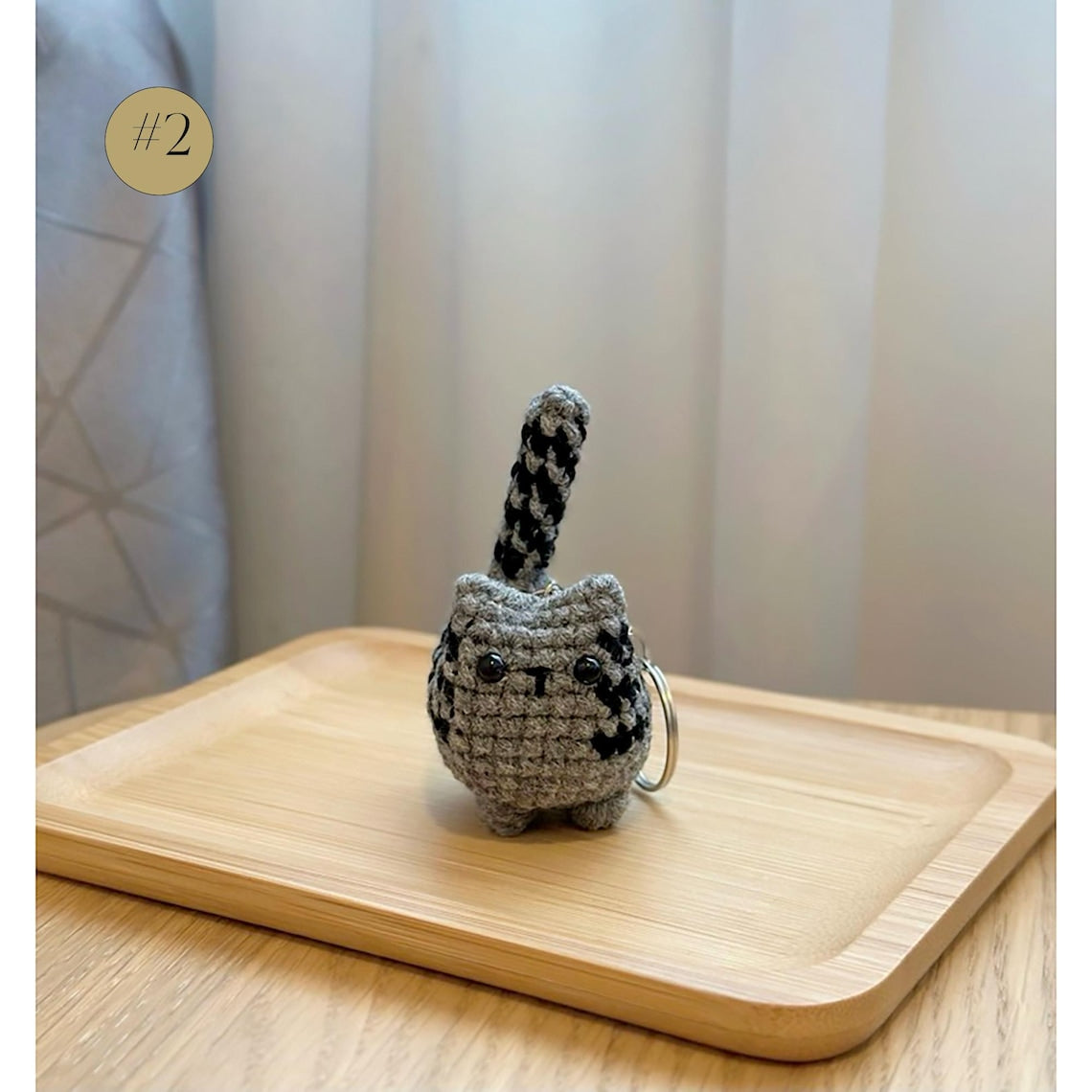Custom Handmade Crochet Cat Keychain – Perfect Gift for Cat Lovers