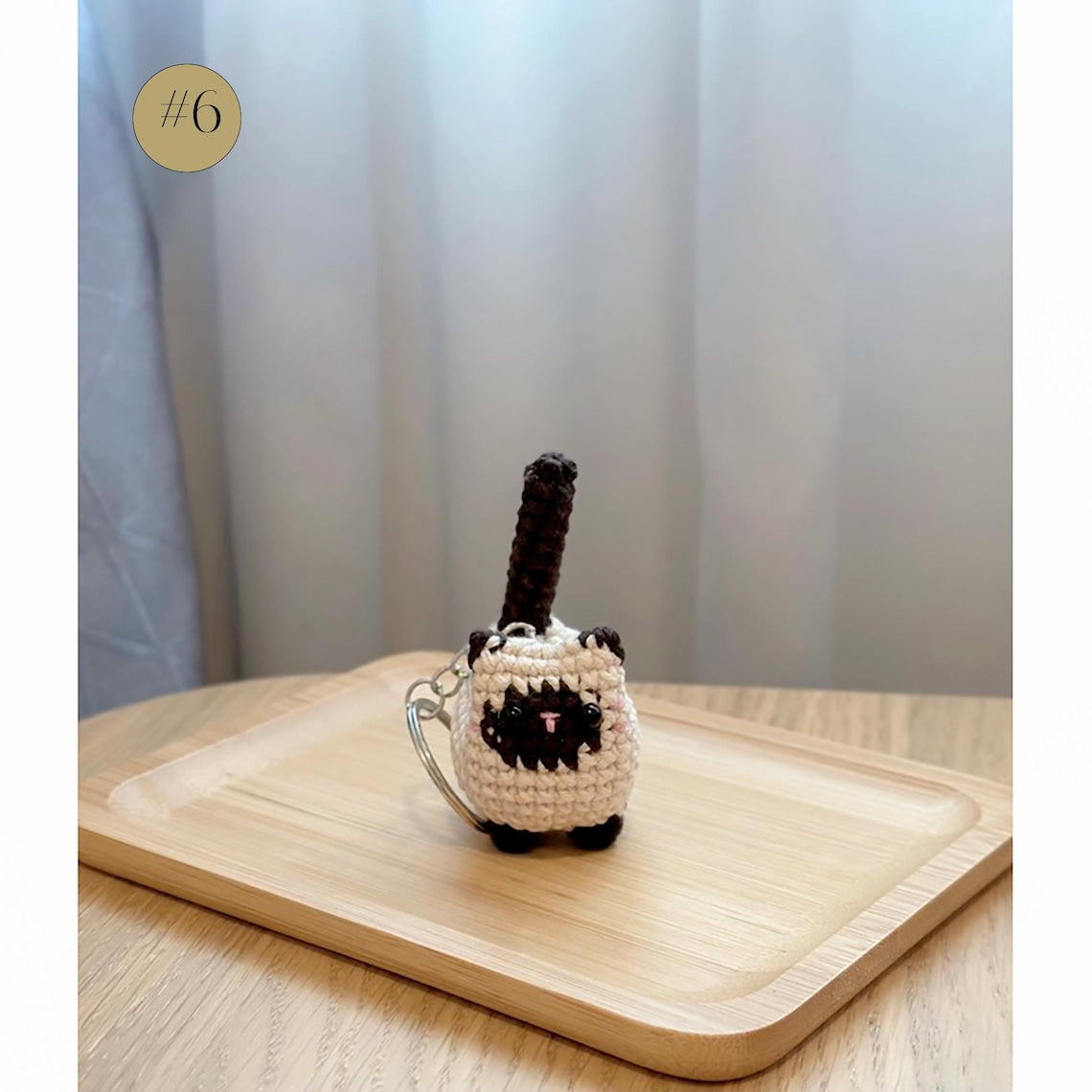 Custom Handmade Crochet Cat Keychain – Perfect Gift for Cat Lovers