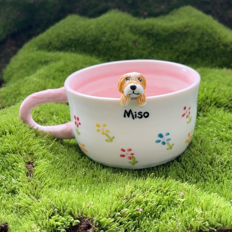 Personalized Dog Figure Mug Custom Dog Photo Mug Mother's Day Gift for Dog Mom