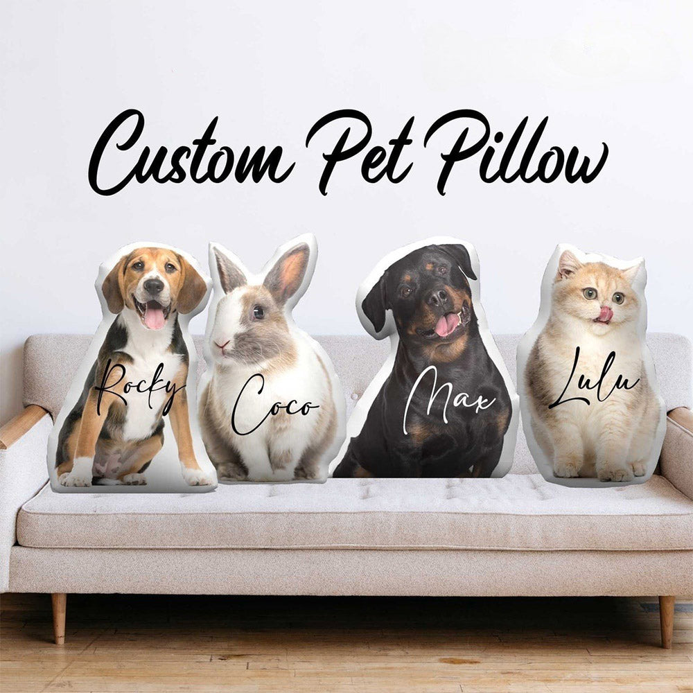 Custom Pet Shaped Pillow Christmas Gift Pet Memorial Gift for Pet Lovers