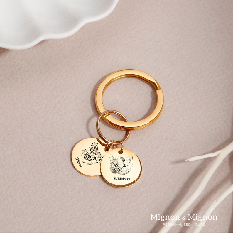 Letrero conmemorativo personalizado para collar de mascota con oreja y nombre, regalo para amantes de las mascotas