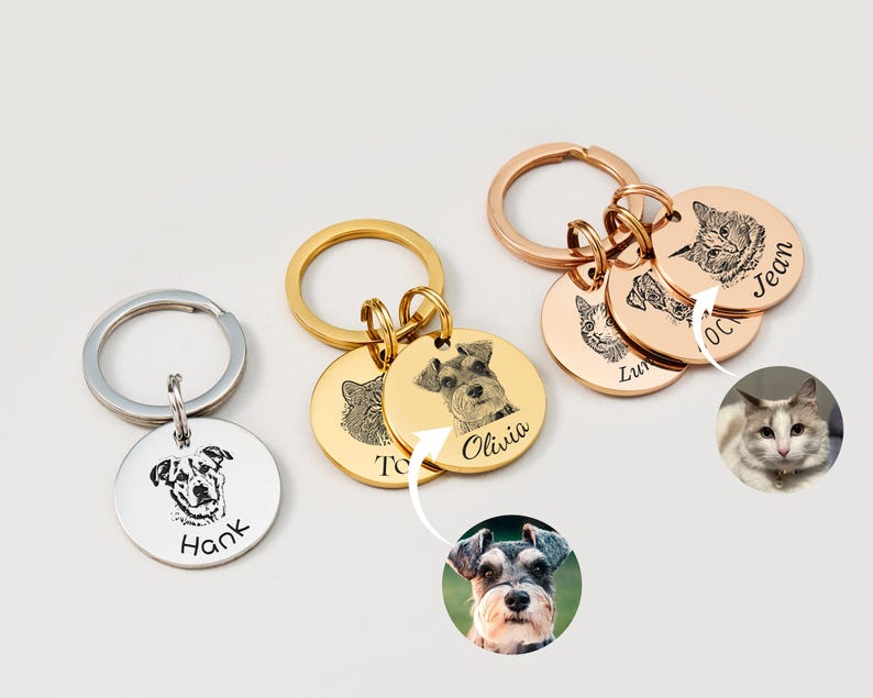 Personalisiertes Gedenkschild für Haustierhalsband mit Haustierohr und Namen, Geschenk für Tierliebhaber
