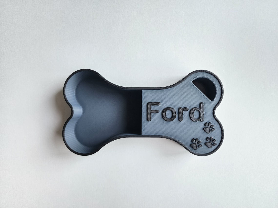 Cuchara para comida con forma de hueso para perro personalizada con nombre, regalo para amantes de las mascotas
