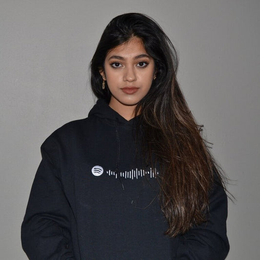 Individuell besticktes Spotify-Code-passendes Hoodie-Sweatshirt, Valentinstag-Paar-Geschenke