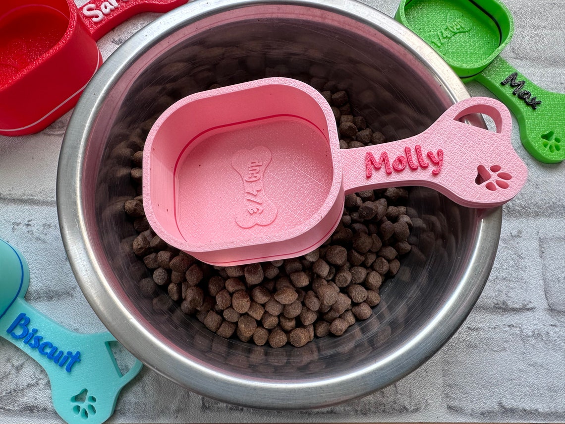 Personalized Dog Food Scoop with Name Gift for Dog Lover