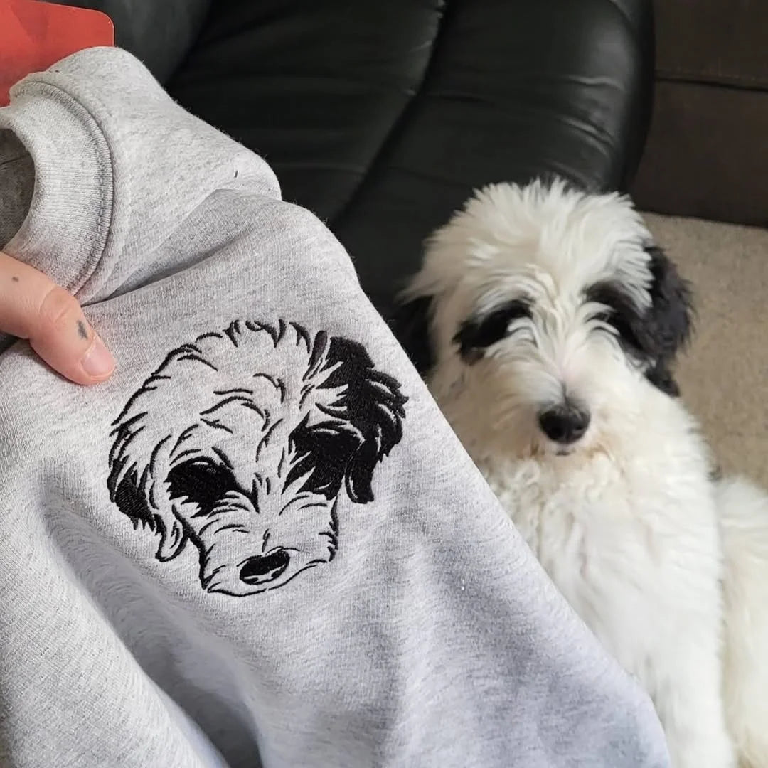 Sudadera con cuello redondo para mascotas bordada personalizada, regalos de amor para amantes de las mascotas
