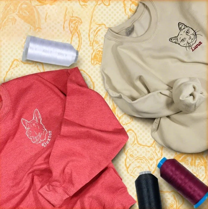 Sudadera con cuello redondo para mascotas bordada personalizada, regalos de amor para amantes de las mascotas