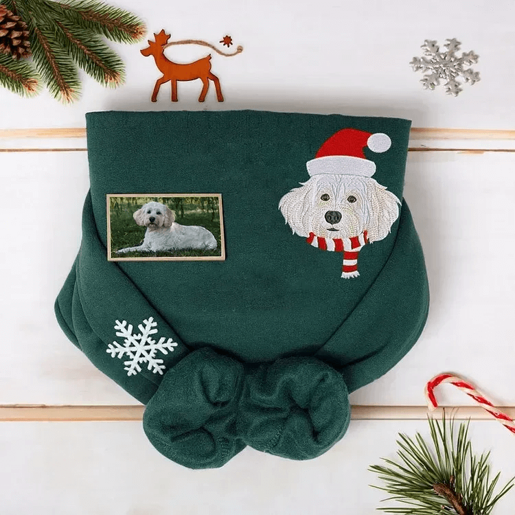 Sudadera personalizada con el nombre y la cara de tu mascota bordada para amantes de las mascotas
