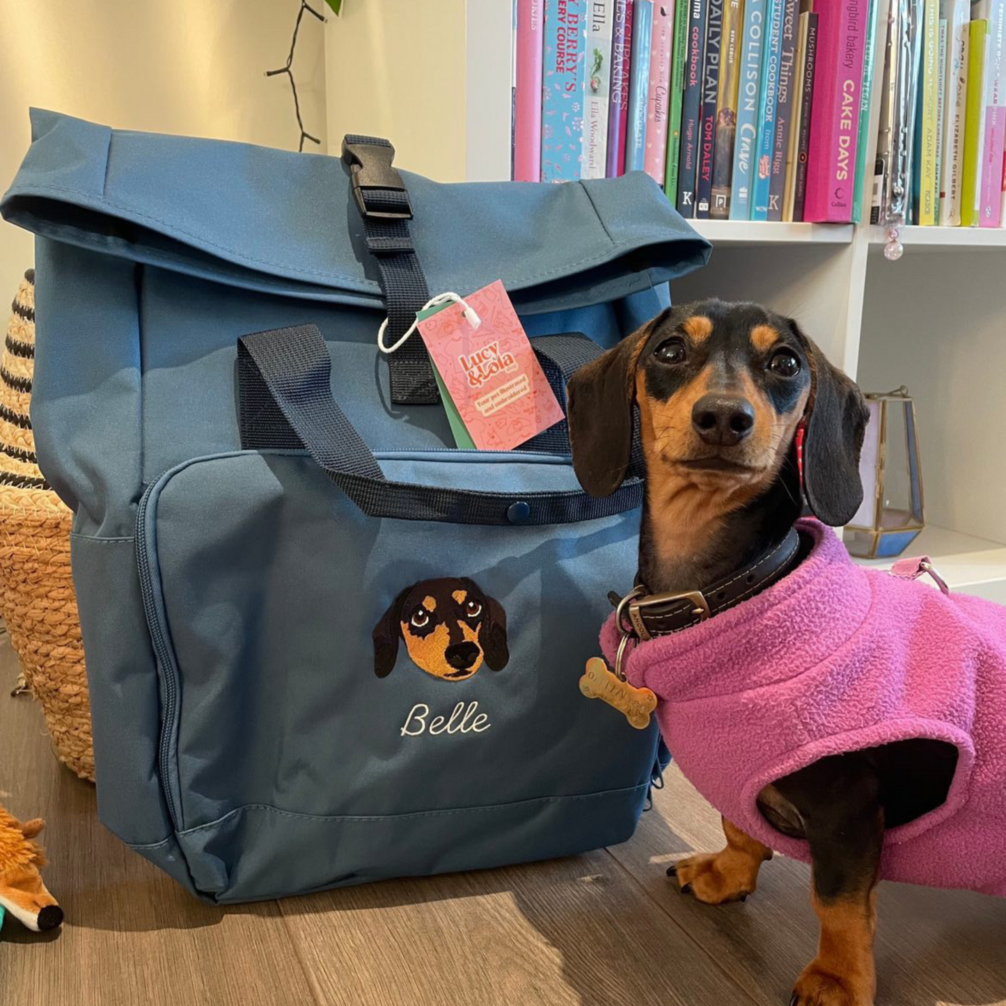 Cara de mascota bordada personalizada y nombre de mascota sudadera retrato de perro bordado cuello redondo regalo amante de las mascotas
