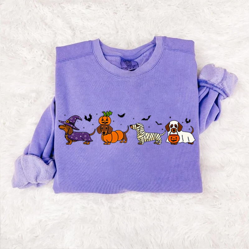 Halloween Dachshund Sweatshirt Spooky Season Hoodie Unique Gift For Pet Lovers