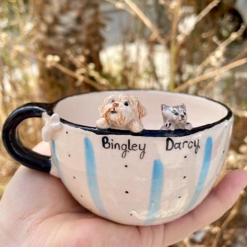 Personalized Pet Figure Mug Birthday Holiday Christmas Gift for Pet Lovers